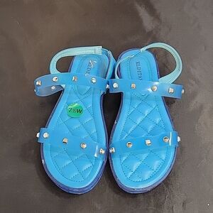 BRAND NEW ELDITAS JELLY STUDDED DOUBLE AND ANKLE STRAP WOMEN"S OPEN TOE …